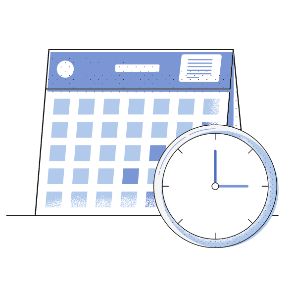 calendar and clock graphic